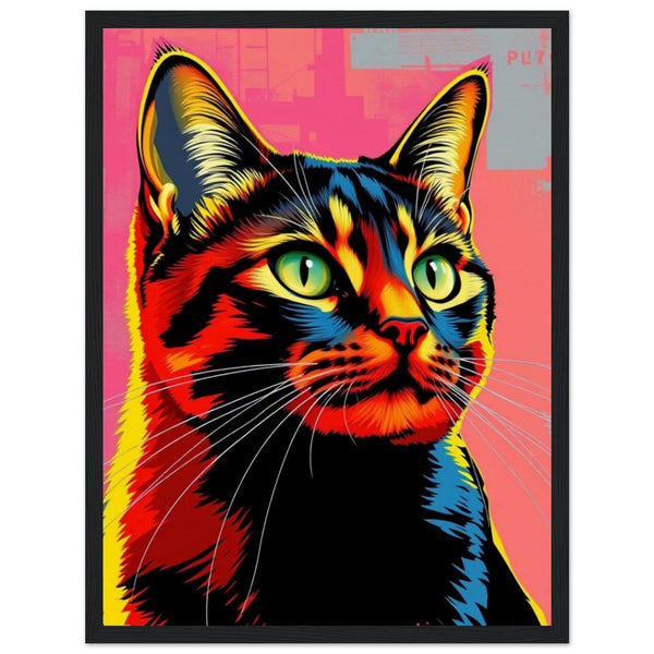 Vibrant Pop Art Framed Pet Portrait