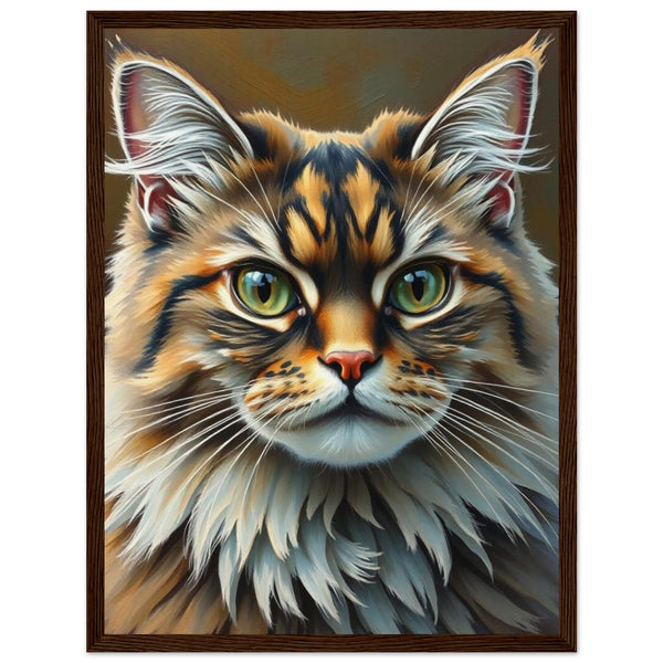 Framed Pet Portrait in Oil Style Elegance