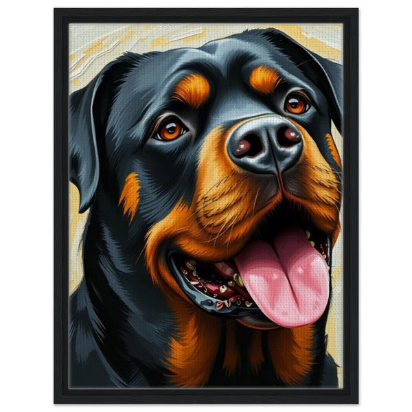 Pawfect Oil Portrait on Framed Canvas