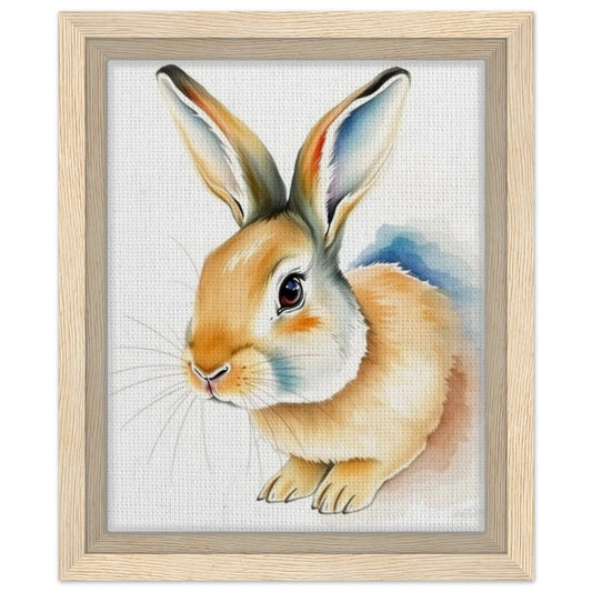 Pet Watercolor Art on Framed Canvas