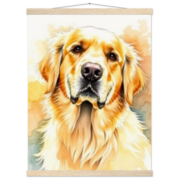 Pet Watercolor Art Poster with Hanger