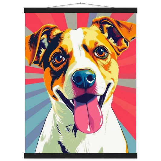 Vibrant Pet Pop Art Portrait Poster with Hanger